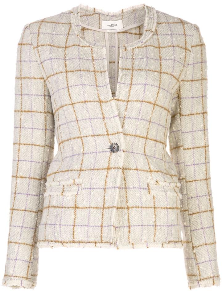 Isabel Marant Étoile Checked Bouclé-tweed Jacket - Brown