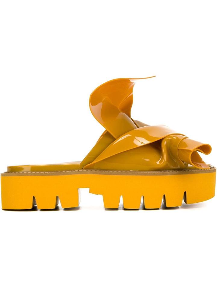 No21 Knot Detail Platform Sandals - Orange
