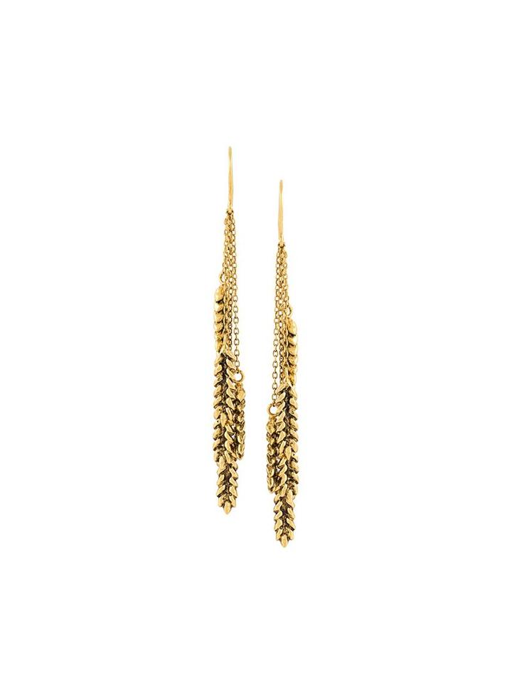 Aurelie Bidermann Wheat Pendant Earrings