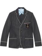 Gucci Embroidered Cashmere Jacket - Grey