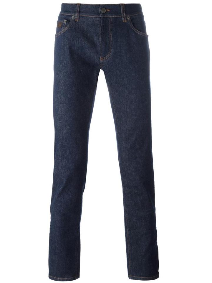 Salvatore Ferragamo Classic Denim Jeans, Men's, Size: 50, Blue, Cotton/polyurethane