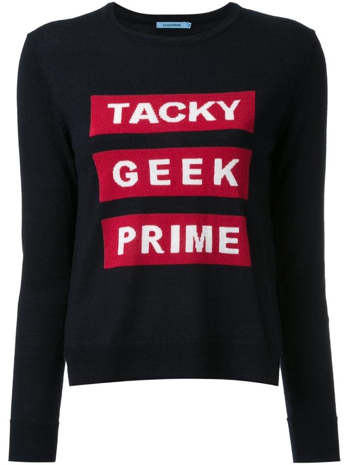 Guild Prime 'tacky Geek Prime' Jumper, Women's, Size: 36, Black, Acrylic/lambs Wool