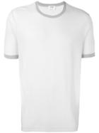 Jil Sander Contrast Crew Neck T-shirt, Men's, Size: 48, White, Virgin Wool/silk