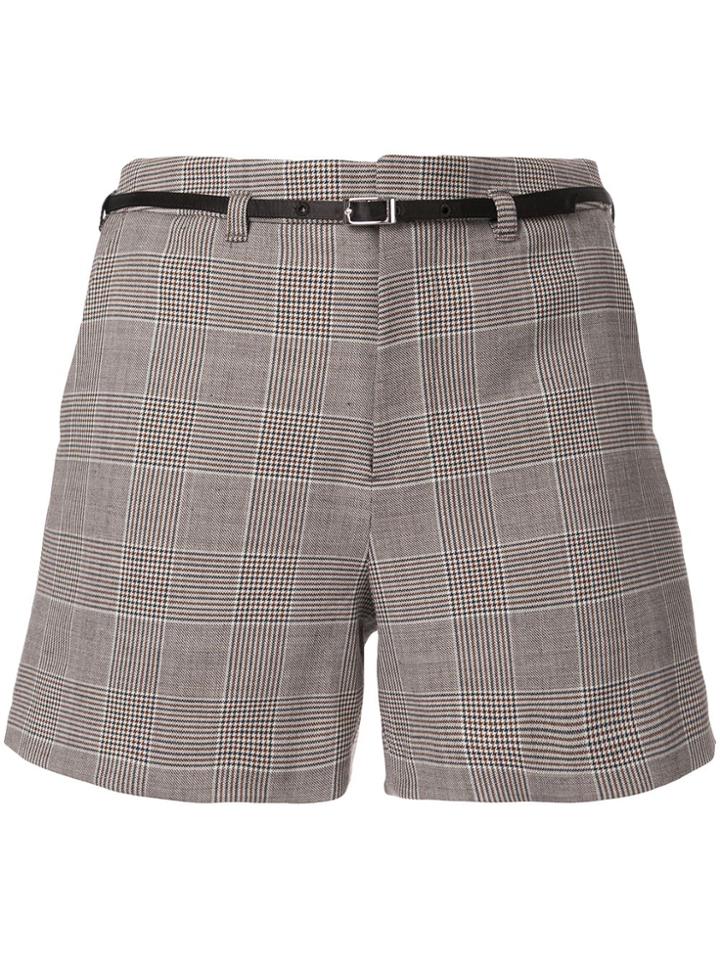 Loveless Check High-waist Trousers - Grey