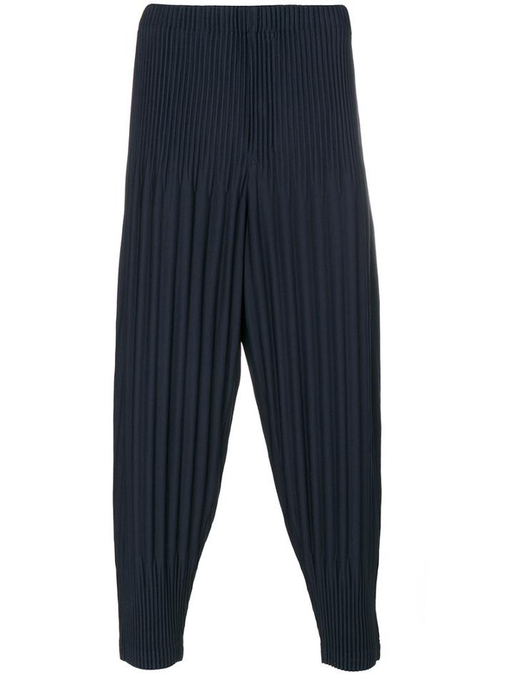 Homme Plissé Issey Miyake - Pleated Track Pants - Men - Polyester - 3, Blue, Polyester