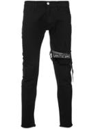 424 Fairfax Bandana Patch Slim-fit Jeans - Black