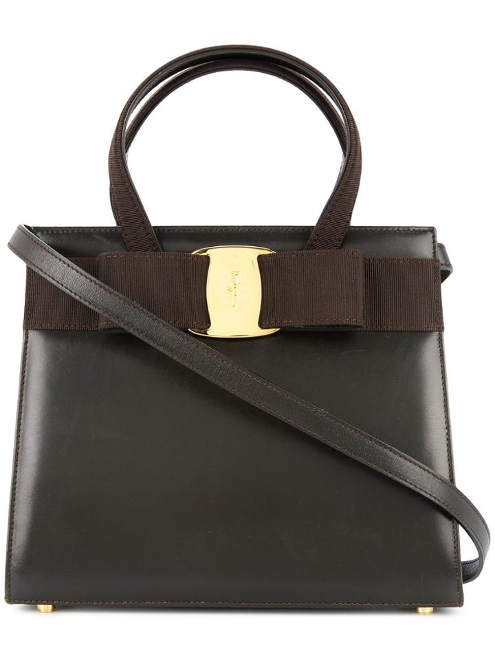 Salvatore Ferragamo Vintage Vara 2way Tote Bag - Brown