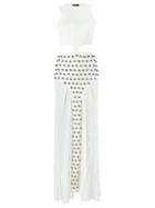Andrea Bogosian Long Knitted Studded Dress, Women's, Size: P, White, Polyamide/viscose