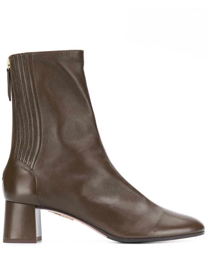 Aquazzura Saint Honore 50mm Booties - Brown
