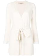 Twin-set Belted Cardigan - Nude & Neutrals