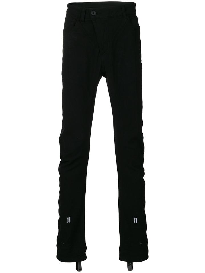 11 By Boris Bidjan Saberi Off-centre Button Trousers - Black