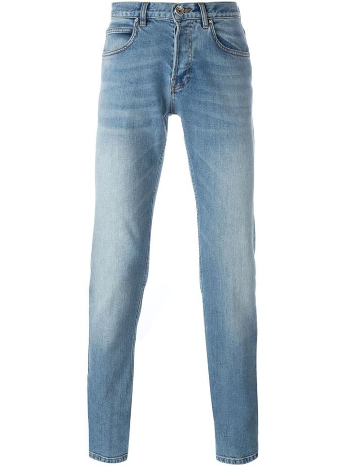 Eleventy Straight Leg Jeans, Men's, Size: 36, Blue, Cotton/elastodiene