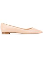 Manolo Blahnik Pointed Ballerina Shoes - Neutrals