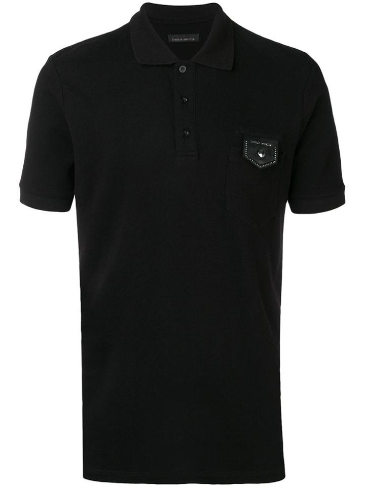 Frankie Morello Short Sleeved Polo Shirt - Black