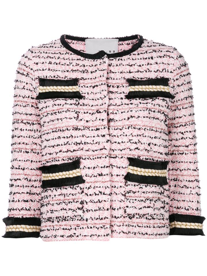 20:52 Fitted Tweed Jacket - Pink & Purple