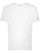 Champion Logo Embroidered Short-sleeved Cotton T-shirt - White