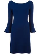 Twin-set Bell Sleeve Dress, Women's, Size: Large, Blue, Viscose/polyamide
