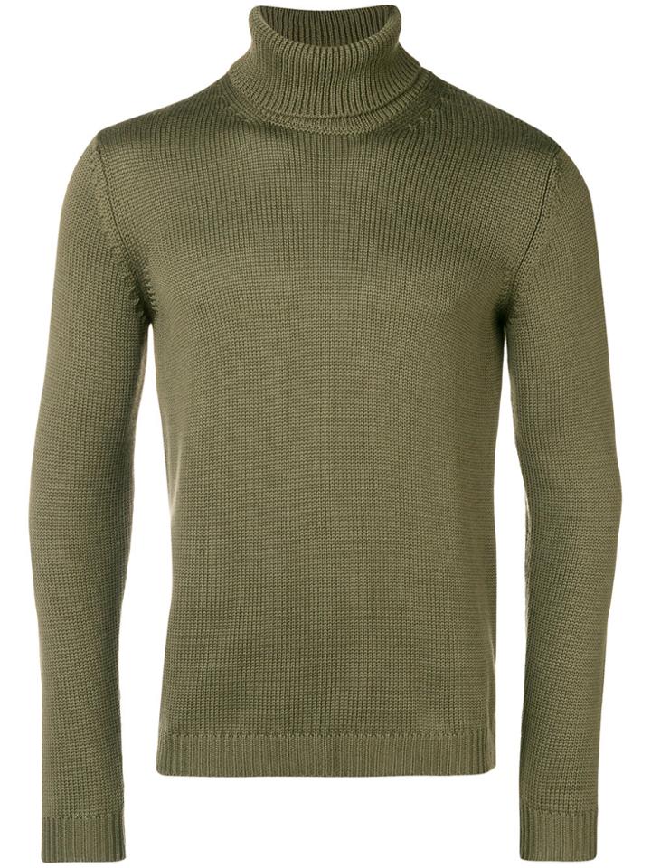 Roberto Collina Turtleneck Fitted Sweater - Green