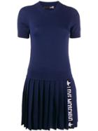 Love Moschino Knitted Logo Stripe Dress - Blue