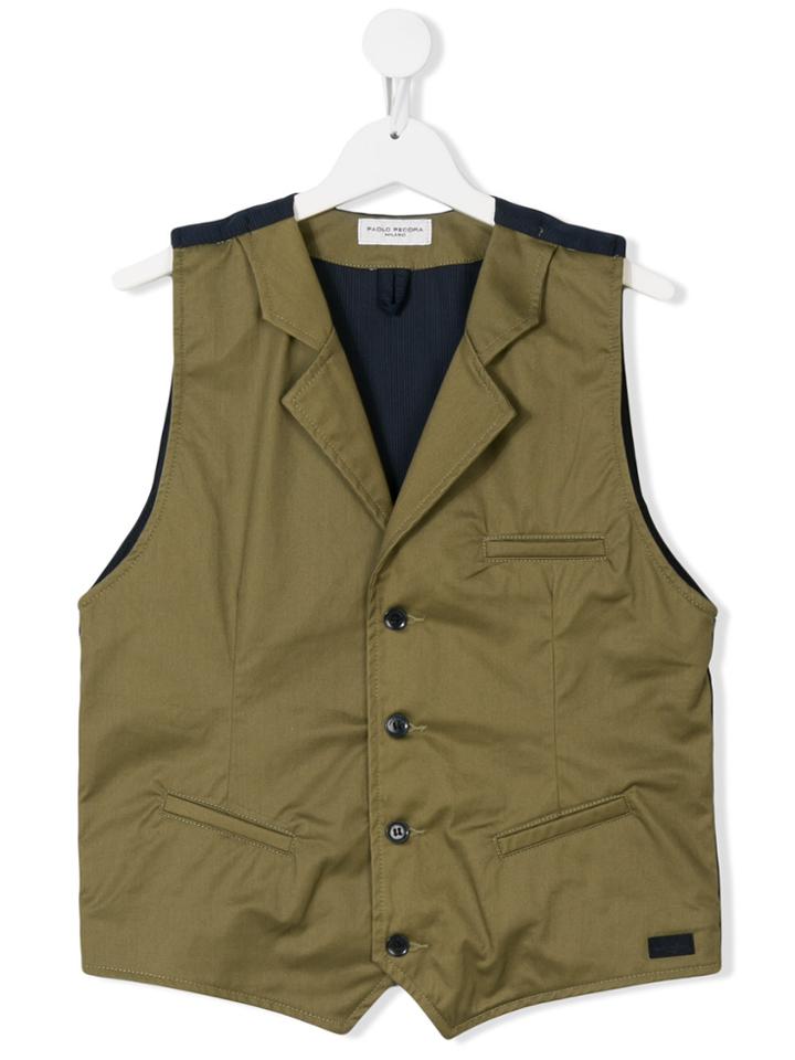 Paolo Pecora Kids Smart Waistcoat - Green