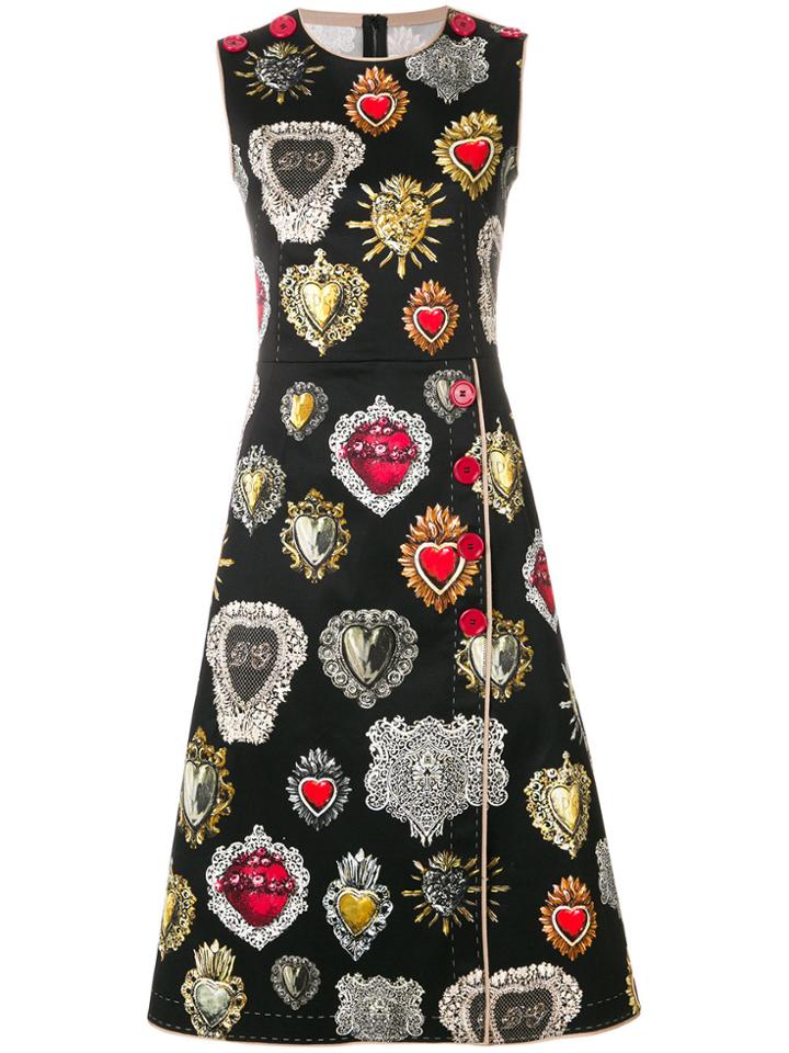 Dolce & Gabbana Sacred Hearts Dress - Black