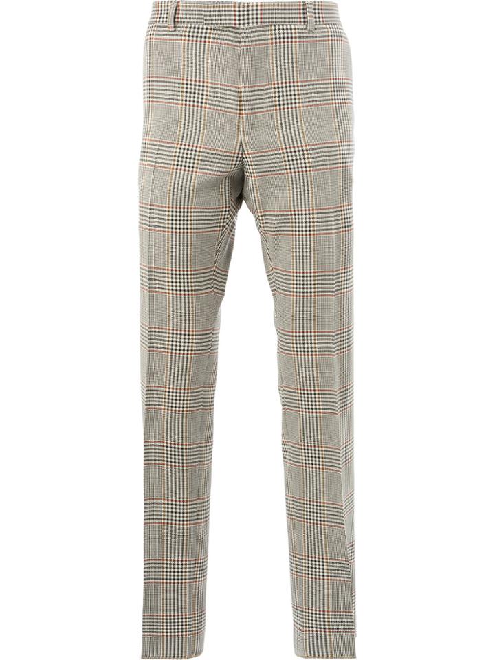 Gucci Checked Trousers - Grey
