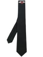 Gucci Bee Embroidered Tie - Black