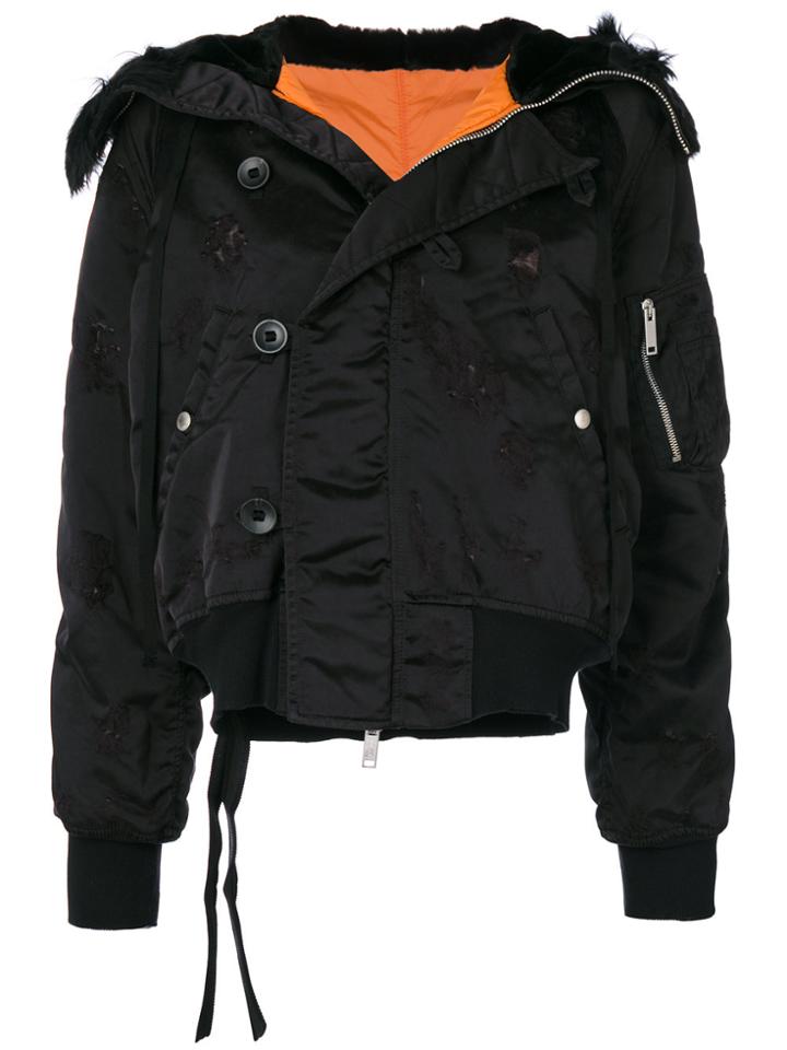 Unravel Project Hooded Jacket - Black