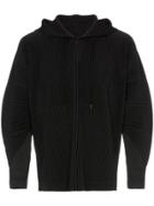 Homme Plissé Issey Miyake Pleat Detail Hoodie - Black