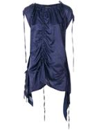 Ivan Grundahl Ruched Detail Sleeveless Top - Blue