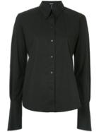 Jil Sander Navy Exaggerated Sleeve Collared Shirt - Blue