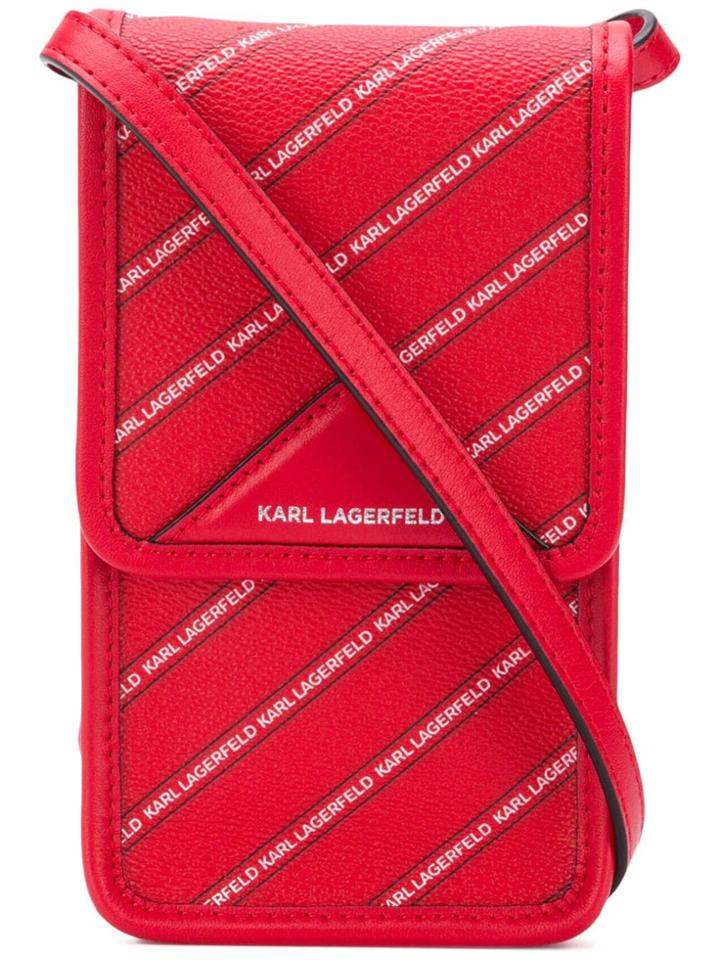 Karl Lagerfeld K/stripe Logo Super Mini Bag - Red