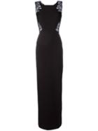 Ermanno Scervino Lace V-back Dress, Women's, Size: 44, Black, Polyester/spandex/elastane