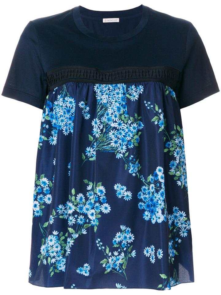 Moncler Pleated Panel T-shirt - Blue