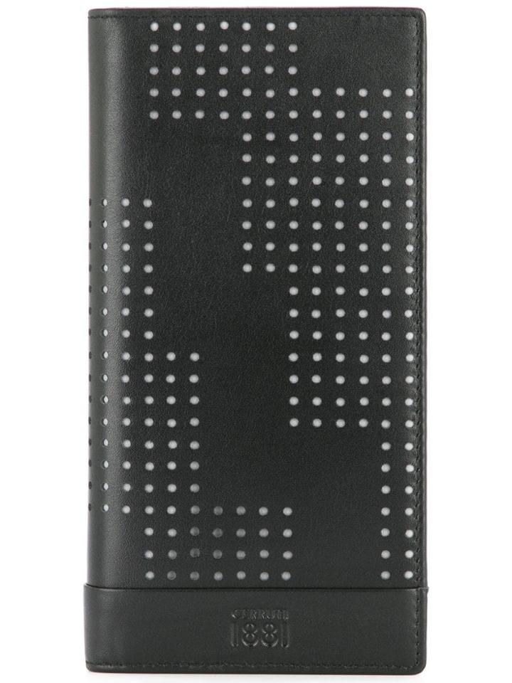 Cerruti 1881 Punch Hole Detailed Bifold Wallet - Black