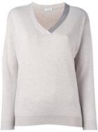 Brunello Cucinelli V-neck Sweater, Women's, Size: Xs, Nude/neutrals, Cashmere/brass