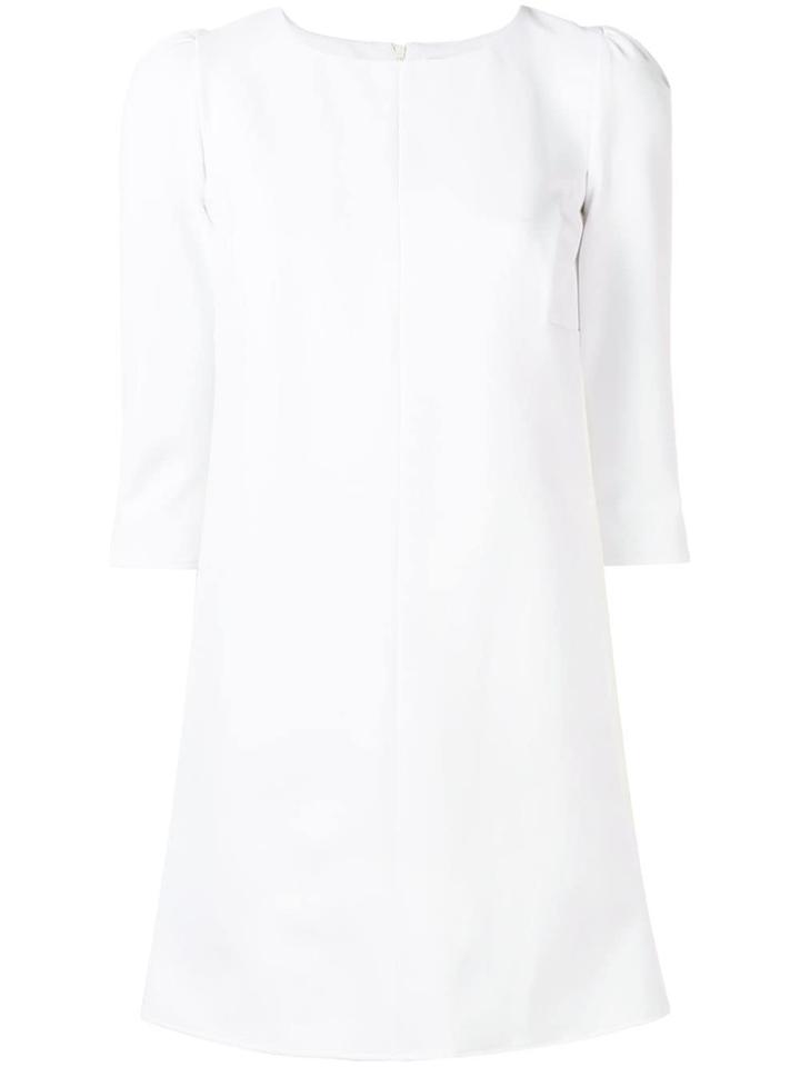 Elisabetta Franchi Pleated Back Shift Dress - White