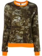 Versus Camouflage Sweatshirt, Women's, Size: Small, Green, Cotton/spandex/elastane