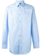 Alexander Wang Chest Pocket Shirt, Men's, Size: 44, Blue, Cotton