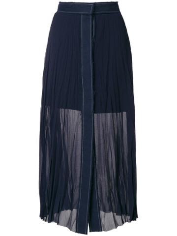 Aviù Pleated Skirt - Blue
