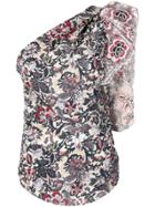 Isabel Marant Étoile Floral Print One Shoulder Top - White