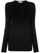 Iro 'alida' Knit Blouse, Women's, Size: Large, Black, Polyester/viscose/spandex/elastane