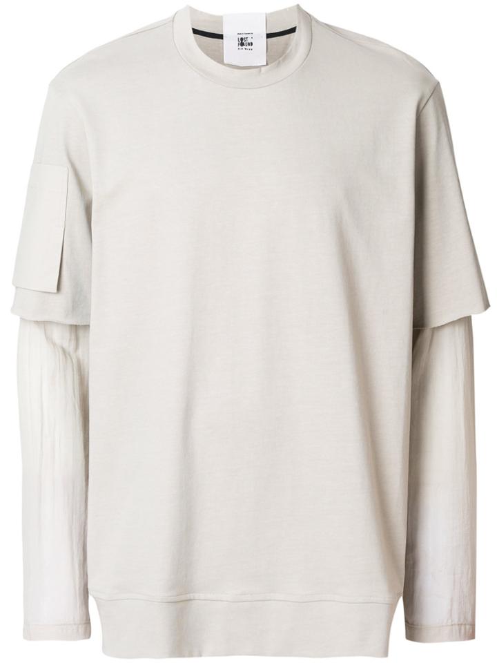 Lost & Found Rooms Double Sleeved T-shirt - Nude & Neutrals
