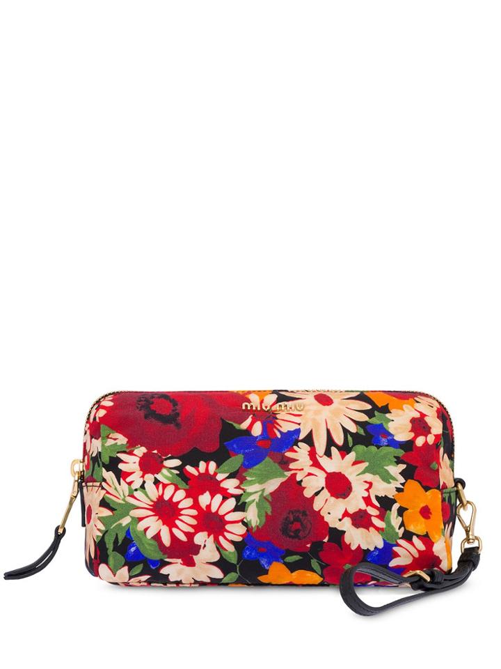 Miu Miu Floral Print Purse - Multicolour