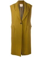 Erika Cavallini Loosely Tailored Sleeveless Coat - Green