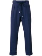 Pence Drawstring Straight-leg Trousers - Blue