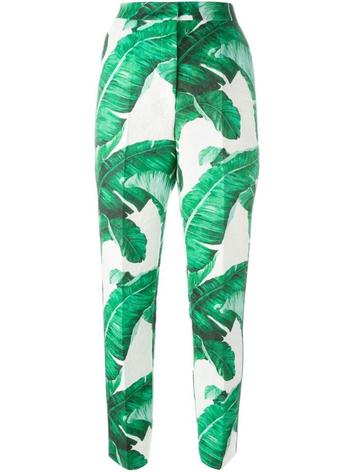 Dolce & Gabbana Banana Leaf Brocade Trousers