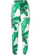 Dolce & Gabbana Banana Leaf Brocade Trousers