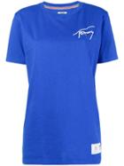 Tommy Jeans Logo Embroidered T-shirt - Blue