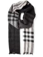 Burberry Fringed Checked Scarf